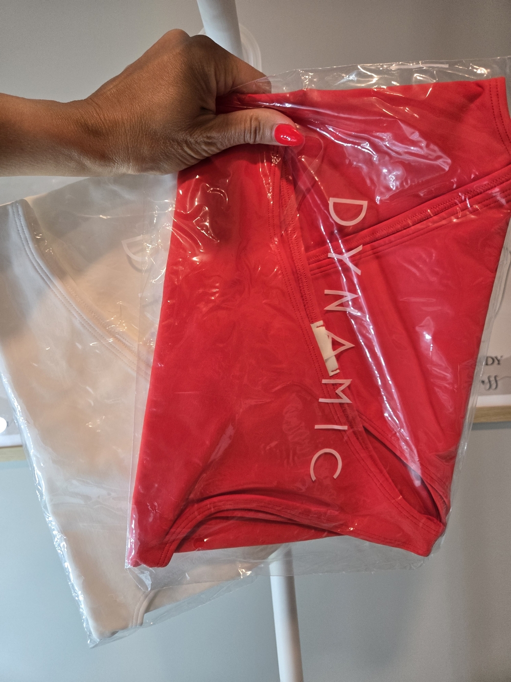 2pc  NWT One Shoulder DYNAMIC Women's Red Bodysuit